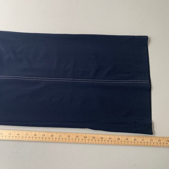 Athleta Chelsea Wide Leg Pants Women 16T Navy Blue Cargo Pull On Commuter 32 - Picture 8 of 11